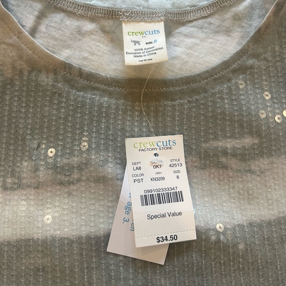 Crewcuts sequin tank, Size 8, NWT. - Picture 3 of 5